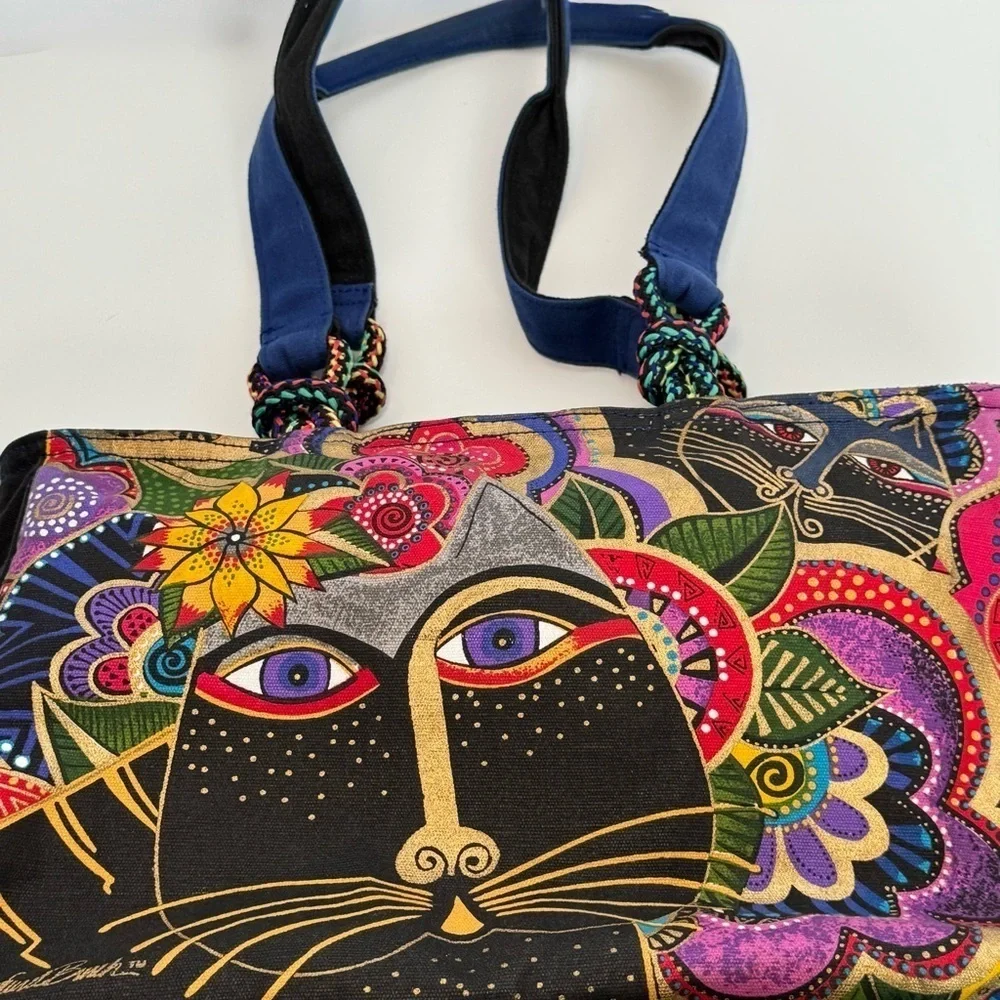 Laurel Burch Carlotta's Cats Medium tote